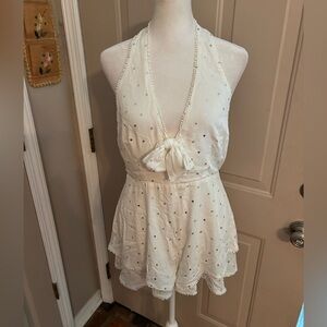 Soft Summer Backless Romper from Lush Size Small